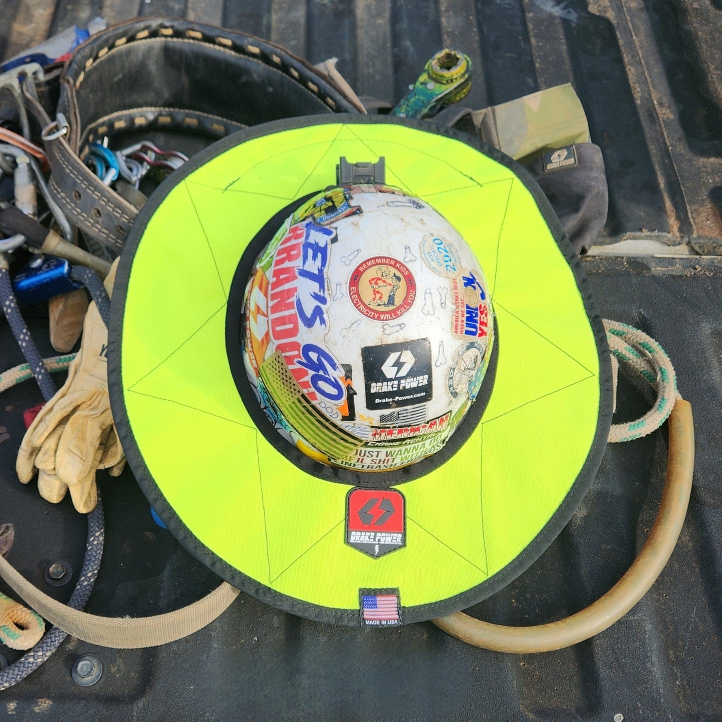 Drake Power - Sun Shades - Hi-Viz - Hard Hat Shade