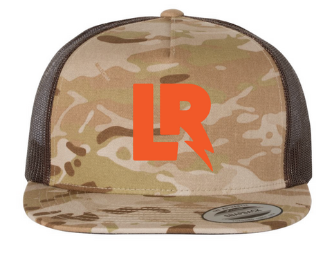 LR TAN CAMO TRUCKER HAT